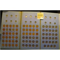 1421 _ 1941-1955D Set Lincoln Cents In Whitman Folder and Empty folder for 1851-1873 3-Cent Silvers.