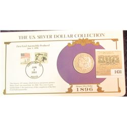 1431 _ 1896 O Morgan Dollar first Day Cover.
