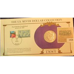 1438 _ 1887 P Morgan Dollar first Day Cover.
