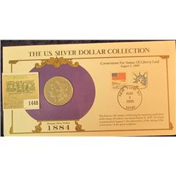 1440 _ 1884 O Morgan Dollar first Day Cover.