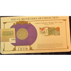 1443 _ 1878 Morgan Dollar first Day Cover.