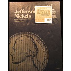 1449 _ 1938-1961 Partial Jeferson Nickel Set in Whitman Coin Folder.
