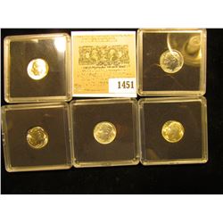 1451 _  1951S, 52 D, 53 P, 54P BU and 1960 Proof Roosevelt Dimes.