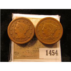 1454 _ 1847 & 1851 F-VF U.S. Large Cents.