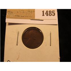 1485 _ 1909 S Key date Lincoln Cent, VF.
