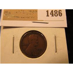 1486 _ 1910 S Lincoln Cent. VG.