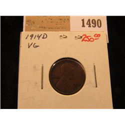 1490 _ 1914 D Lincoln Cent, VG.