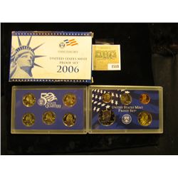 1518 _ 2006 S U.S. Proof Set, Original as issued. A nice attractive set with all coins exhibiting Ca