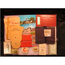 1525 _ Large group of Wapello County & SE Iowa Memorabilia in a 12" x 16" Glass frame.