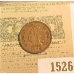 1526 _ 1899 U.S. Indian Head Cent, EF-AU.