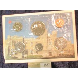 1527 _ 1987 Royal Canadian Mint Set, Six-piece. Original as issued. Envelope tattered on one edge.