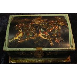 1534 _ "Linette" Metal Jewelry Box "Made in Western Germany" containing a wide variety of Costume Je