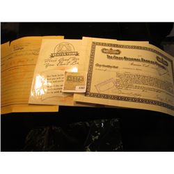 1562 _ 1907 "The Union of London & Smiths Bank, Ltd. London" with revenue Stamp; Dexter Company Fair