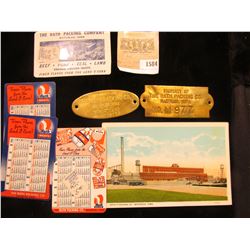 1584 _ Group of Rath Meat Packing Plant Memorabilia.