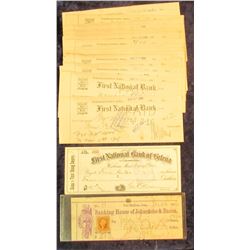 1594 _ (28) Old "First National Bank Marshalltown, Iowa" 1911-16; 1891 "First National Bank of Helen