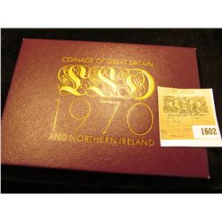 1602 _ 1970 Proof Coinage of "Great Britain & Northern Irel& " in original box of issue. (7 piece pl