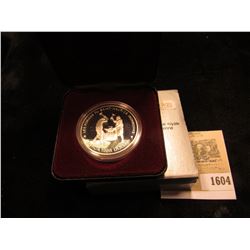 1604 _ 1988 Royal Canadian Mint Proof-like Silver Dollar.