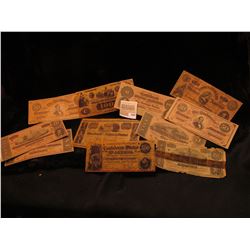 1609 _ An interesting selection of facsimile Confederate States of America Bank notes and advertisin
