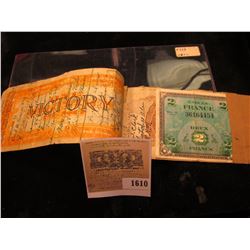 1610 _ An original World War II Short Snorter note for "R.W. Wilson, on April 15th, 1945" done on a 