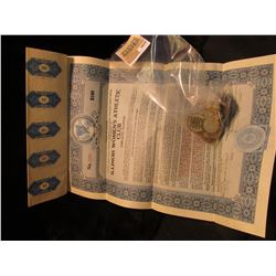1615 _ 1928 "State of Illinois Illinois Women's Athletic Club" $100 Bond Certificate & a variety of 