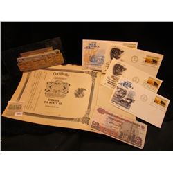 1617 _ Unissued Stock Certificate "Spokane Tin Mines Co." No. 574.; "Central Bank of Egypt" 50 Pound