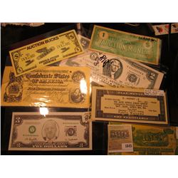 1645 _ "Harkin for President" VHS tape; (9) pcs. "Murray's Antiques" $2 Advertising Notes; pair of $