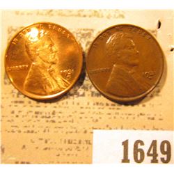 1649 _ Pair of 1931 D Lincoln Cents, One Brown Uncirculated, and other cleaned Bright AU..