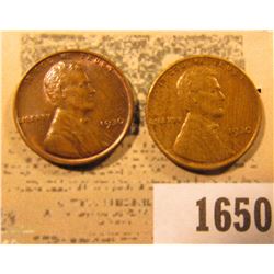 1650 _ Pair of 1930 P Lincoln Cents, both Brown Almost Uncirculated.