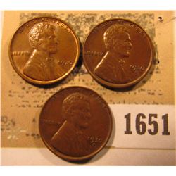 1651 _ 1930 P Brown Uncirculated & (2) 30 D Brown Uncirculated Lincoln Cents.