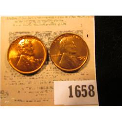 1658 _ Pair of 1929 D Lincoln Cents, both Brilliant Red Uncirculated.