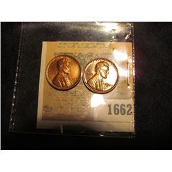 1662 _ Pair of 1927 P Lincoln Cents, both Brown Uncirculated.