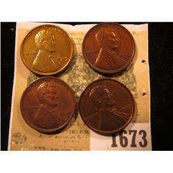 1673 _ (2) 1919 P, 19 D, & 19 S Lincoln cents, all nice Chocolate brown with hints of luster.