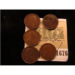 1676 _ (2) 1915 D VF, 15 S Fine, & (2) 16 S EF Lincoln Cents.