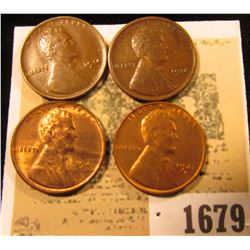 1679 _ (2) 1914P Fine, 41 D Unc, & 1941 S Unc Lincoln Cents.