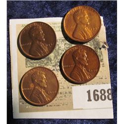 1688 _ (2) 1937 D AU, 38 P Unc, & 39 P Unc Lincoln Cents.