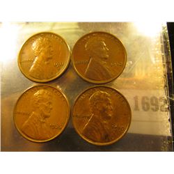 1692 _ (2) 1910P AU, 11S VF, & 36P Brown Uncirculated Lincoln Cents.