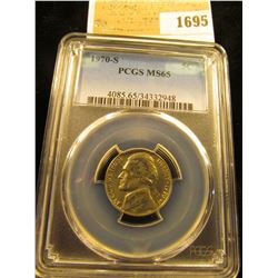1695 _ 1970 S Jefferson Nickel PCGS slabbed MS65
