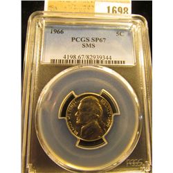 1698 _ 1966 P Jefferson Nickel PCGS slabbed SP67 SMS.
