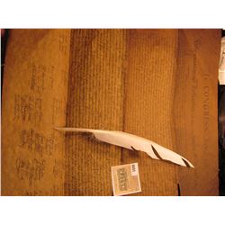 1699 _ Reproduction of the Declaration of Independence with a Quill Feather Pen.