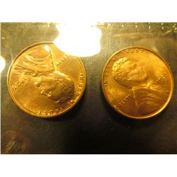 1708 _ Pair of 1935 P Lincoln Cents, Brilliant Red-brown Uncirculated.