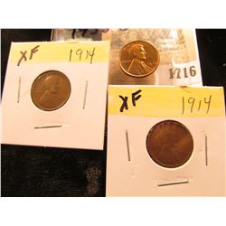 1716 _ (2) 1914 P EF & 38 S Uncirculated Lincoln Cent.
