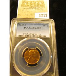 1717 _ 1942 D Lincoln Cent, PCGS slabbed MS65RD