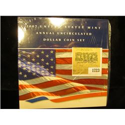 1723 _ 2007 United States Mint Annual Uncirculated Dollar Coin Set in original package as issued. Co