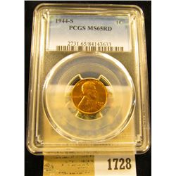 1728 _ 1944 S Lincoln Cent, PCGS slabbed MS65RD