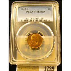 1729 _ 1944 S Lincoln Cent, PCGS slabbed MS65RD