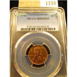 1734 _ 1946 P Lincoln Cent, PCGS slabbed MS65RD