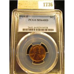1736 _ 1935 P Lincoln Cent, PCGS slabbed MS64RD