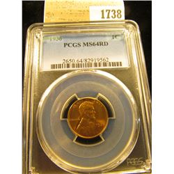 1738 _ 1936 P Lincoln Cent, PCGS slabbed MS64RD