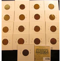 1776 _ (2) 1936P, D, S, (3) 37P, S, 38P, D, S, (3) 39P, & (3) 39S Wheat Cents, most are VG to F. All