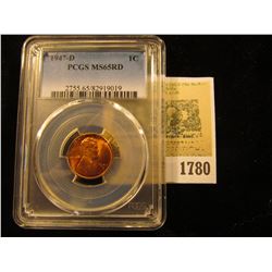 1780 _ 1947 D Lincoln Cent, PCGS slabbed MS65RD.